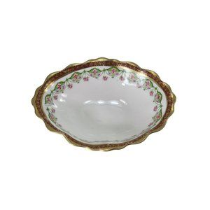 M Z Austria Gilt Edge Dish Small Oval Moritz Zdekauer 66401